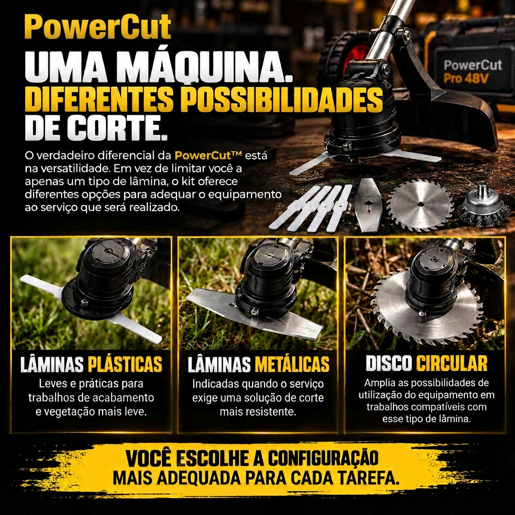 Lâminas e acessórios inclusos