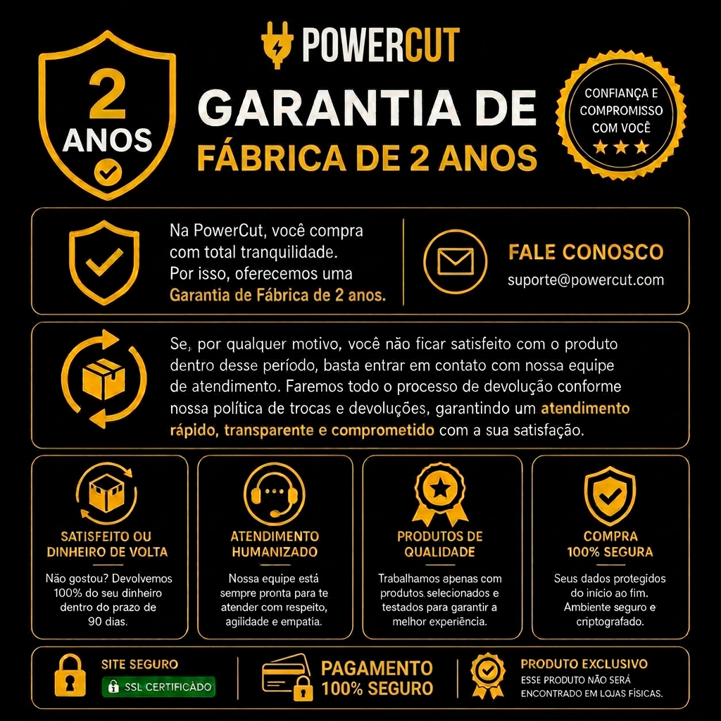 Garantia de fábrica de 2 anos